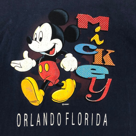 Velva Sheen Other - Vintage Mickey Mouse Orlando Florida Color Block T Shirt‎ Adult XL Disney